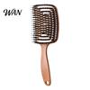 Long Hair Comb Boar Bristles Vented Paddle Brush, Scalp Massage with Smooth Handle, Blow Drying Styling Detangling Brush for Men Women Gentle