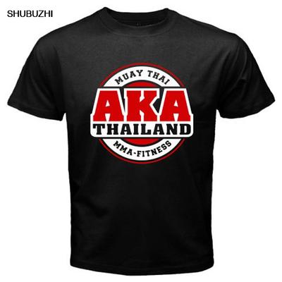 AKA Thailand Gymer Logo Муай Тай Кикбоксер Мужская Черная Футболка Размер S-3XL Топы Футболки С Принтом Мужская Футболка
