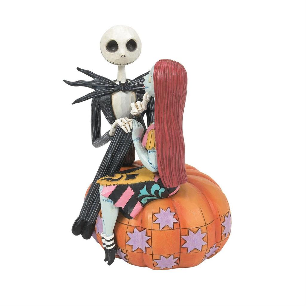 Enesco Statue/Figure "Disney Traditions" Jack and Sally Sitting On a Pumpkin, Size 11 X 12 X 16.5 Cm, DTR6014358