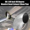 uxcell Отвод из нержавеющей стали SS304 90 градусов, изготовленный методом дорновой гибки, выпускной патрубок для автомобиля
