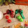 Pine Berries Metal Bowknot Bell Pleasant Sound Christmas Tree Ornament  Wedding Party Supplies