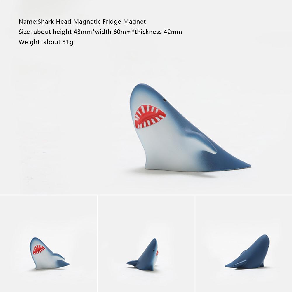 Marine Life Shark Dolphin Refrigerator Sticker 3D Three-Dimensional Personality Creative Design Message Sticky Note Decoration
