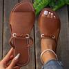 Fashion New Women Leather Flip Flops Slippers Women's Summer Brand Fashion Flats Sandals Slippers Slides Designer Sandals Plus Size 43