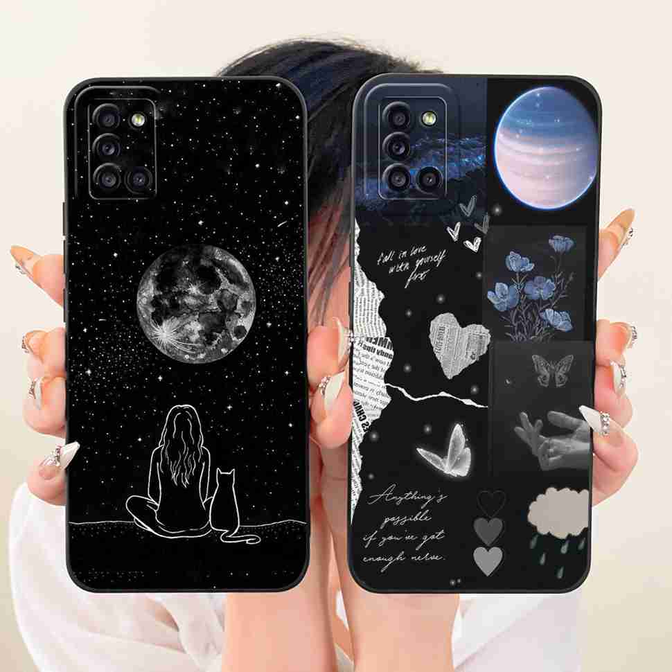 Case For Samsung Galaxy A31 Fashion Flower Cover Liquid Silicone Pattern Cover For Samsung A 31 A31 SM-A315F Casing