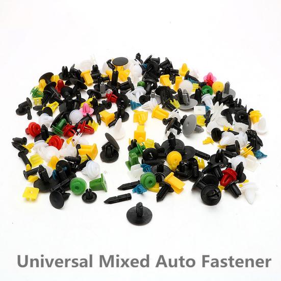 200Pcs Universal Mixed Color Car Fastener Bumper Door Panel Clips Rivets for Trains