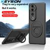 KEYSION Противоударный чехол для VIVO V40 5G V40 Pro 5G Матовый жесткий пластиковый чехол-подставка для телефона с кольцом для VIVO V40 Pro 5G V40 5G