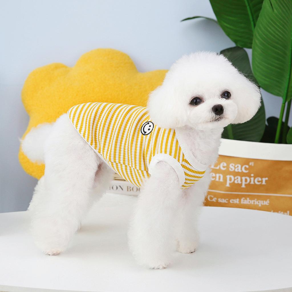 Spring and Summer 2023 Pet Clothes Puppy Clothing Teddy Clothes Vest Striped Vest Pet Clothing