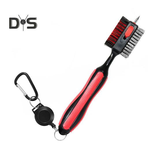 Щетка для чистки клюшек для гольфа Инструмент для чистки клюшек для гольфа с магнитным выдвижным карабином Легкие аксессуары для гольфа для мужчин Спорт на открытом воздухе