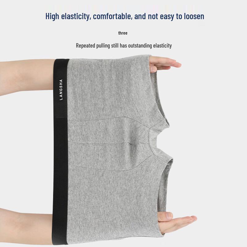 LangSha Men's Pure Cotton Boxer Briefs