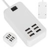 Зарядное устройство-адаптер 6 портов 30 Вт USB настольная станция быстрой зарядки Hub 100?Вилка 240VUS