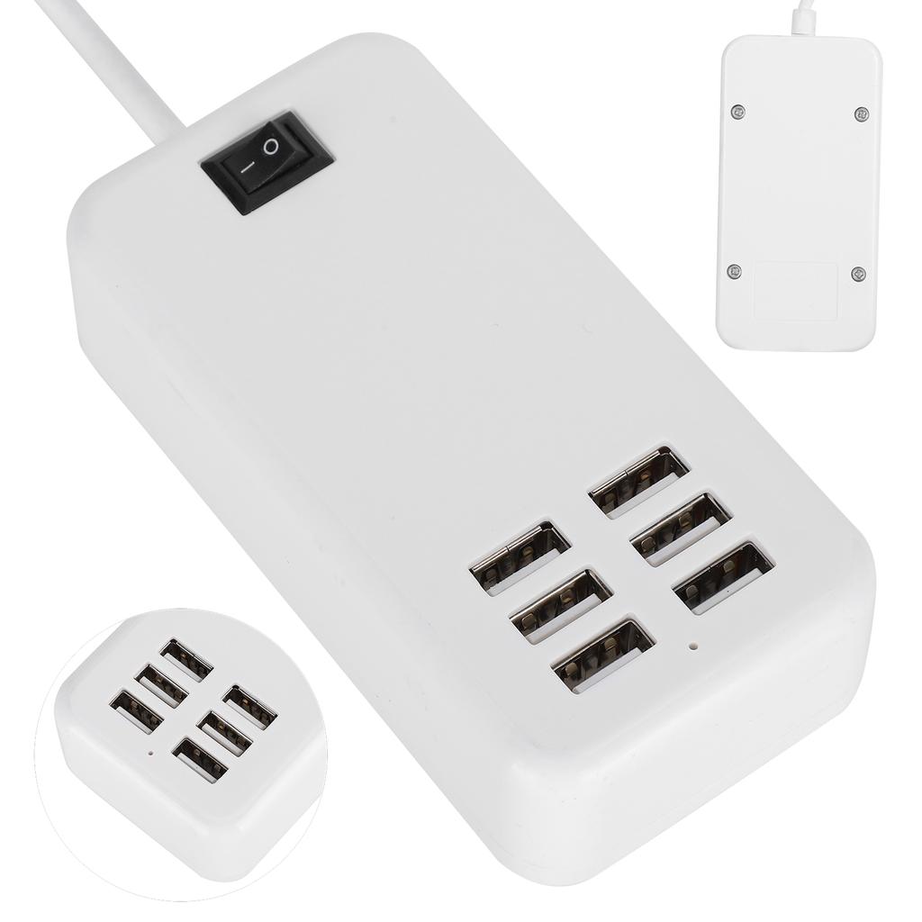 Зарядное устройство-адаптер 6 портов 30 Вт USB настольная станция быстрой зарядки Hub 100?Вилка 240VUS