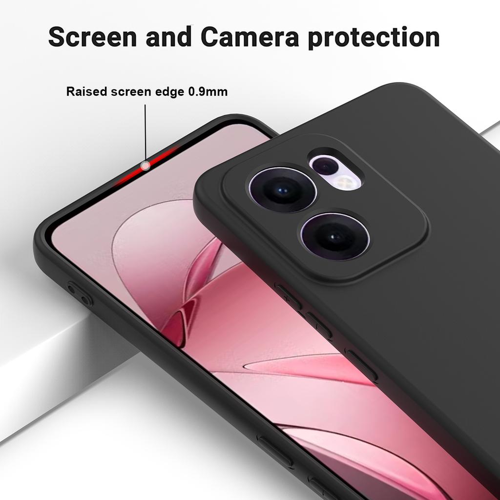 For Oppo Reno13 F 5G/Oppo Reno13 F 4G Liquid Silicone Case Phone Back Cover with Hand Strap