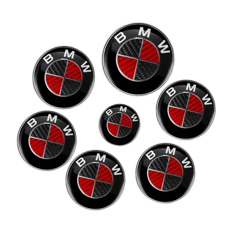 BAAP1 7pcs Front Hood Emblem Car 50th Anniversary Logo 82mm+Rear Badge 74mm+Wheel Hub Cap 68mm Decoration Cover Styling for BMW M