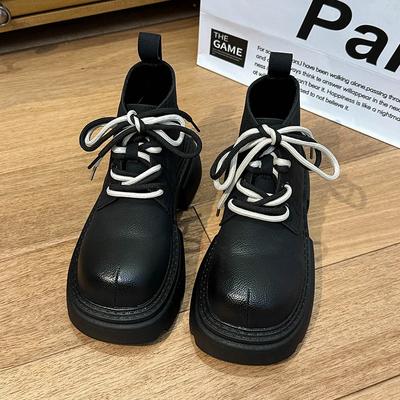 Женские туфли Matcake Bottom Lace Up British Style и короткие сапоги в тренде 2024 года