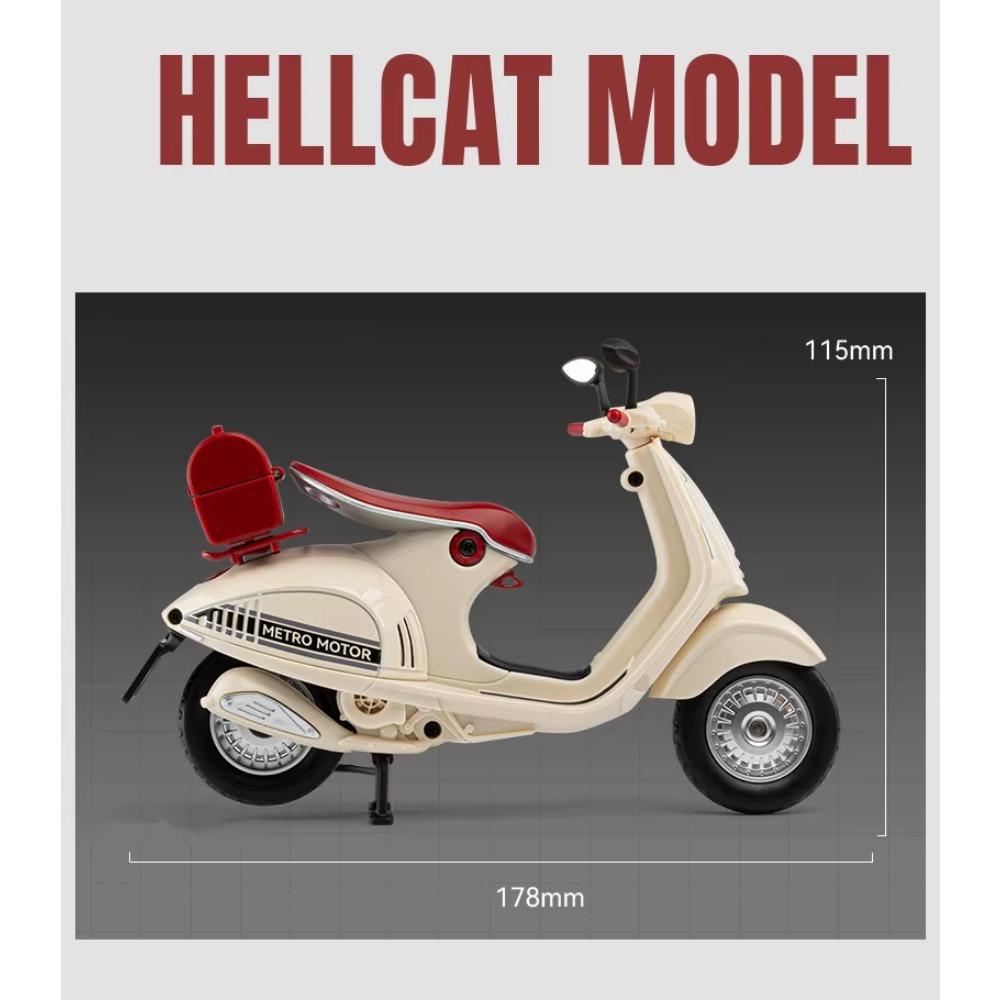 1/12 масштаб Vespa 946 сплав классическая модель мотоцикла для отдыха литые металлические уличные ретро-модели мотоциклов звук и свет детская игрушка подарок