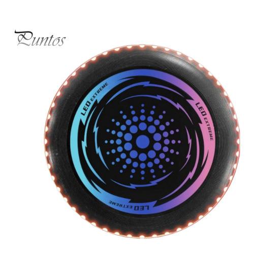 Kids Soft Flying Disc Toy Light-up Throwing Disc Game Outdoor Garden Lawn LED Flying Saucer Parent-child Family Game Boys Girls Gift
