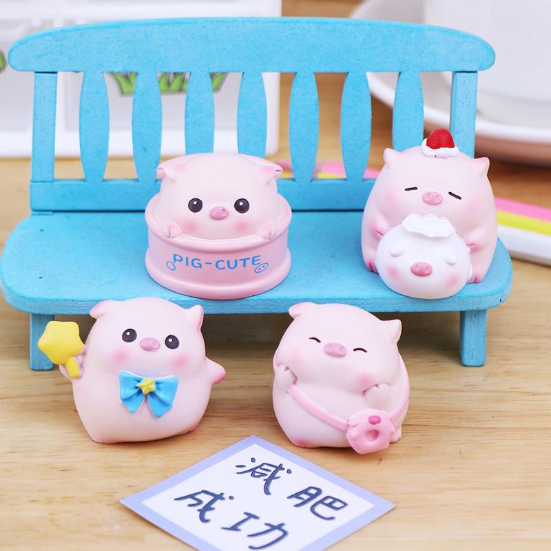 Мини-украшение «Счастливая свинья» - Милое украшение для стола и консоли автомобиля
