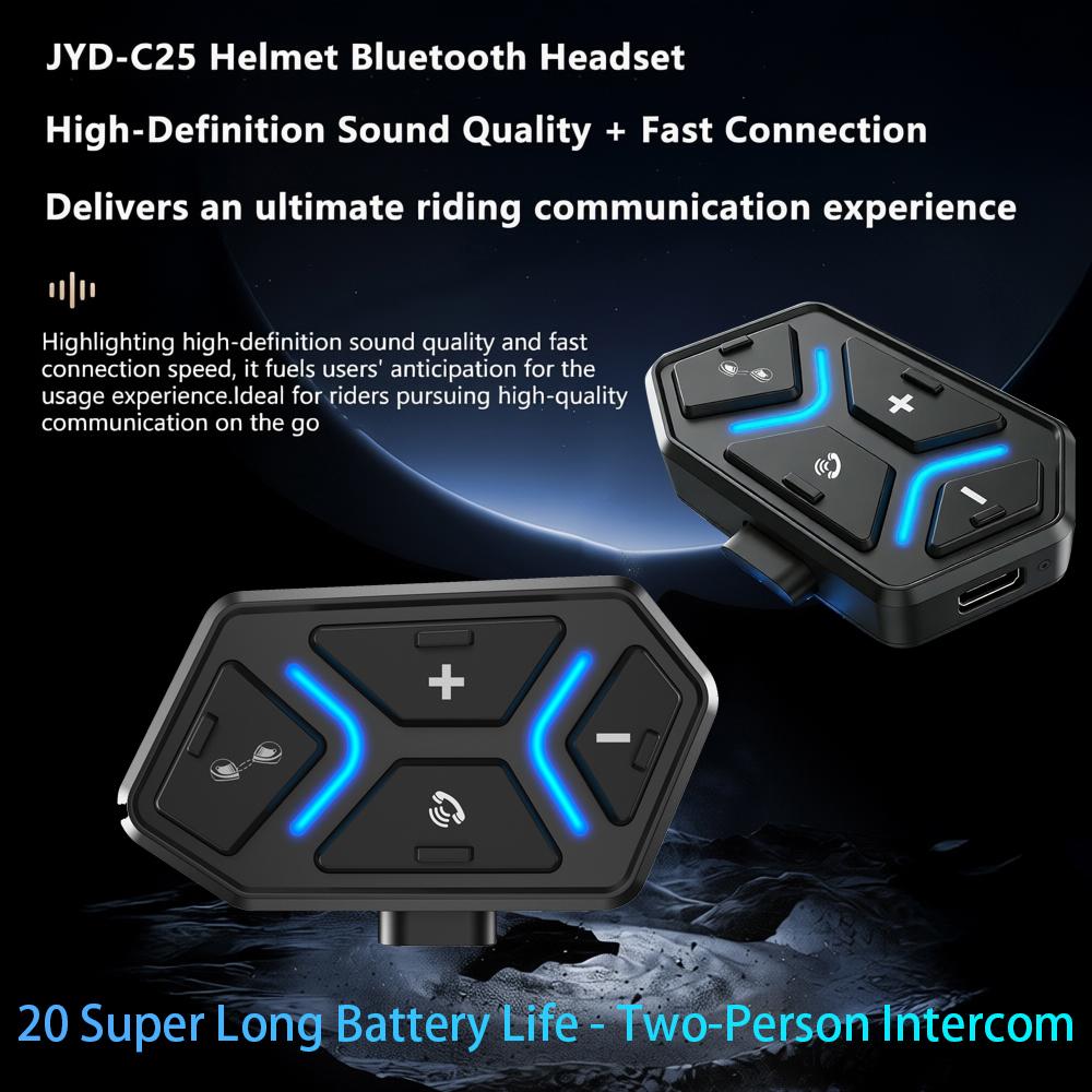 C25 Мини-шлем Bluetooth-гарнитура 500 м Двойная гибридная связь Водонепроницаемая 20 часов Сверхдолгий срок службы батареи Ультралегкий Bluetooth