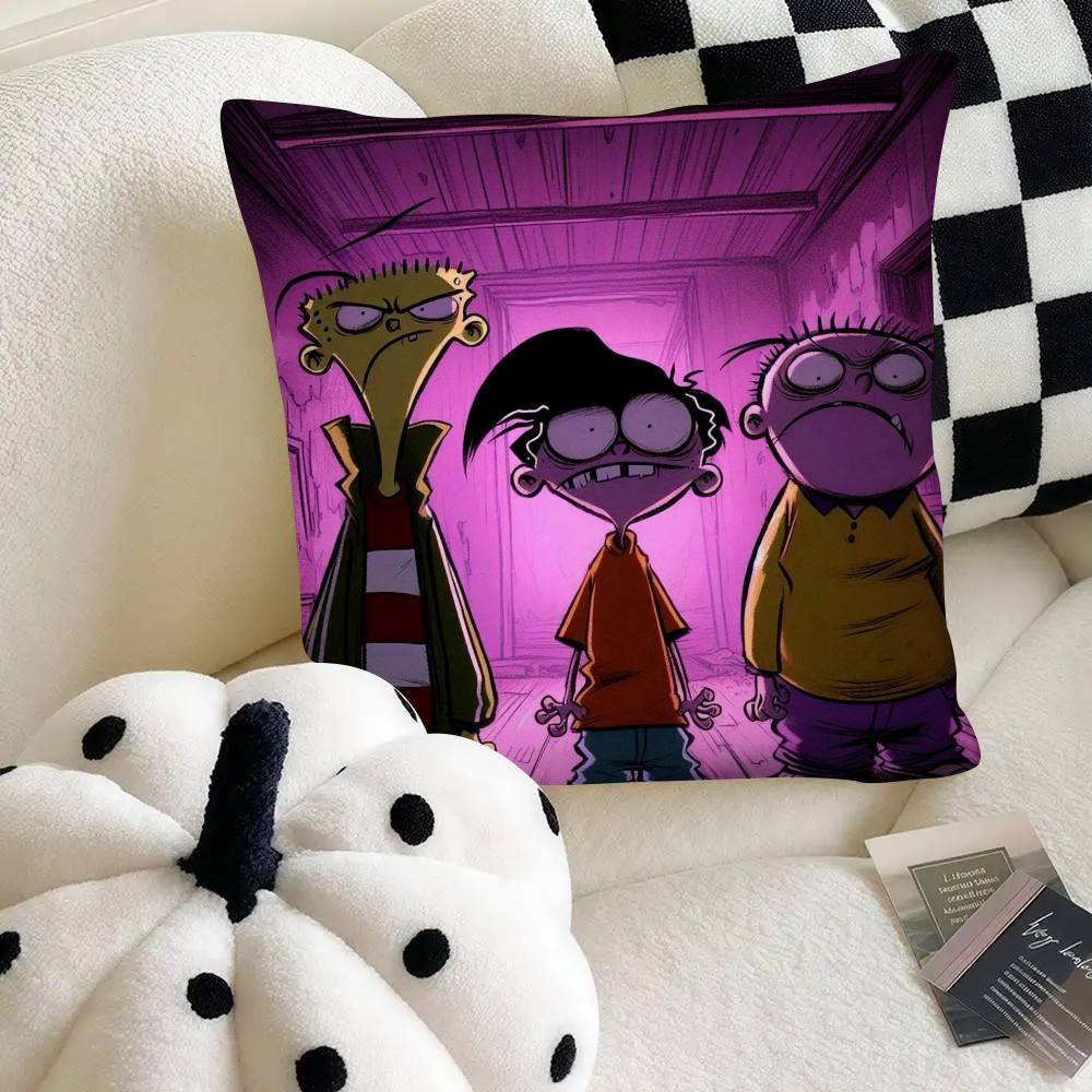 Cartoon Ed Edd N Eddy Pillow Case Fashion Square Pillowcase Bedroom Sofa Room Ins Decoration Leisure