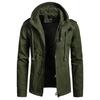 European and American Men's Slim-Fit Hooded Solid Color Jacket for Autumn/Winter