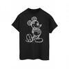 Womens/Ladies Mickey Mouse Sketch Kick Cotton Boyfriend T-Shirt