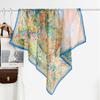 91 Oil painting large square scarf Hangzhou silk scarf Women's professional silk scarf Scarf Head scarf Travel shawl Simulation silk scarf