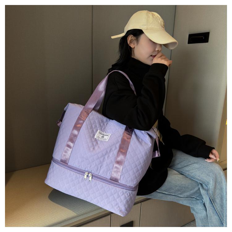 Women Travel Bag Fitness Rhomboid Storage Bag Travel Boarding Bag Men Lightweight Shoulder Luggage Bag