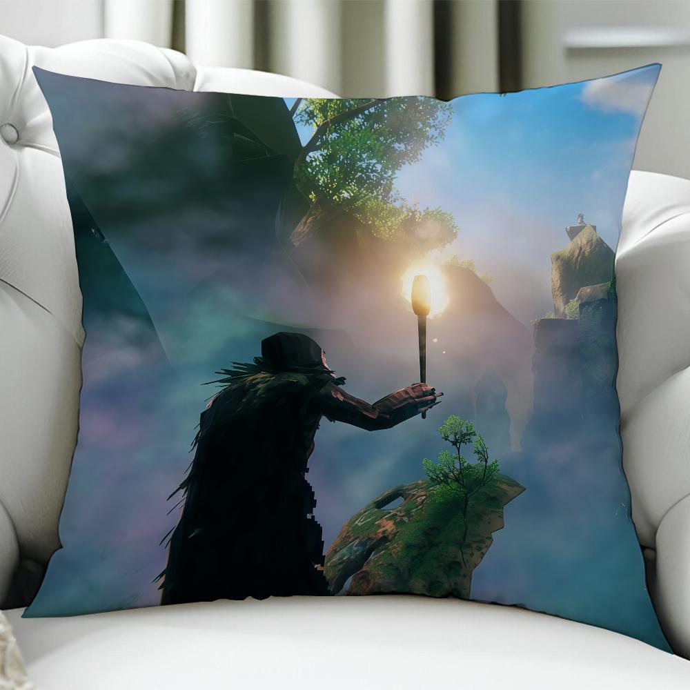 Игровой чехол для подушки VValheim Mistlands Подарки на День Рождения и Юбилей Двусторонний с принтом Наволочка на молнии Мягкая для кожи Постельное белье