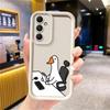 Cartoon Working Duck Soft Shell Phone Case For Samsung Galaxy S23 S24 S25 Ultra S22 S21 S20 Plus FE A15 A35 A54 A55 Cover
