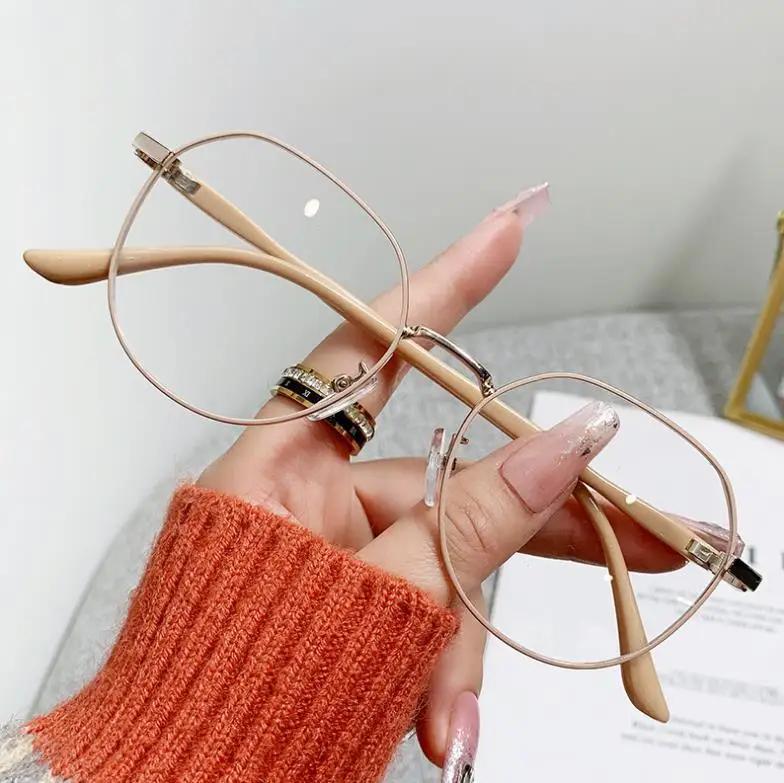 Мультифокальные прогрессивные очки для чтения с защитой от синего света, ретро, для женщин и мужчин, металлические, для близи и вдаль, двойные пресбиопические очки