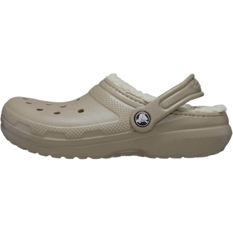 Crocs Classic Lined Comfortable Soft Non-Slip Durable Warm Low-Top Casual Shoes Kids Casual Shoes Gray 207009-2YB