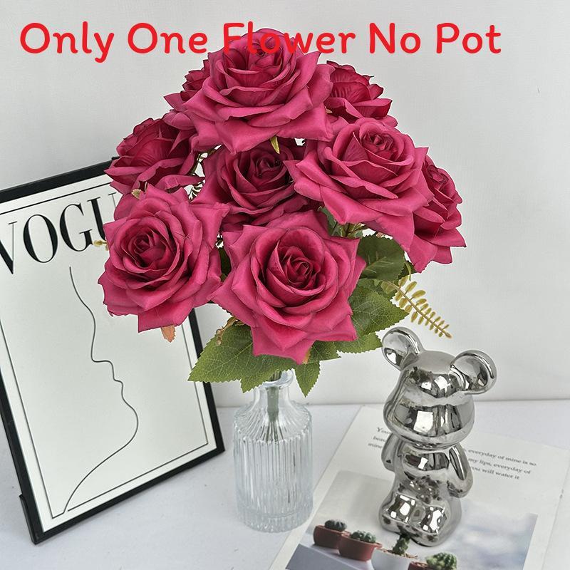 Handmade Faux Rose Flower Decor With Silk Material For Home And Event Styling