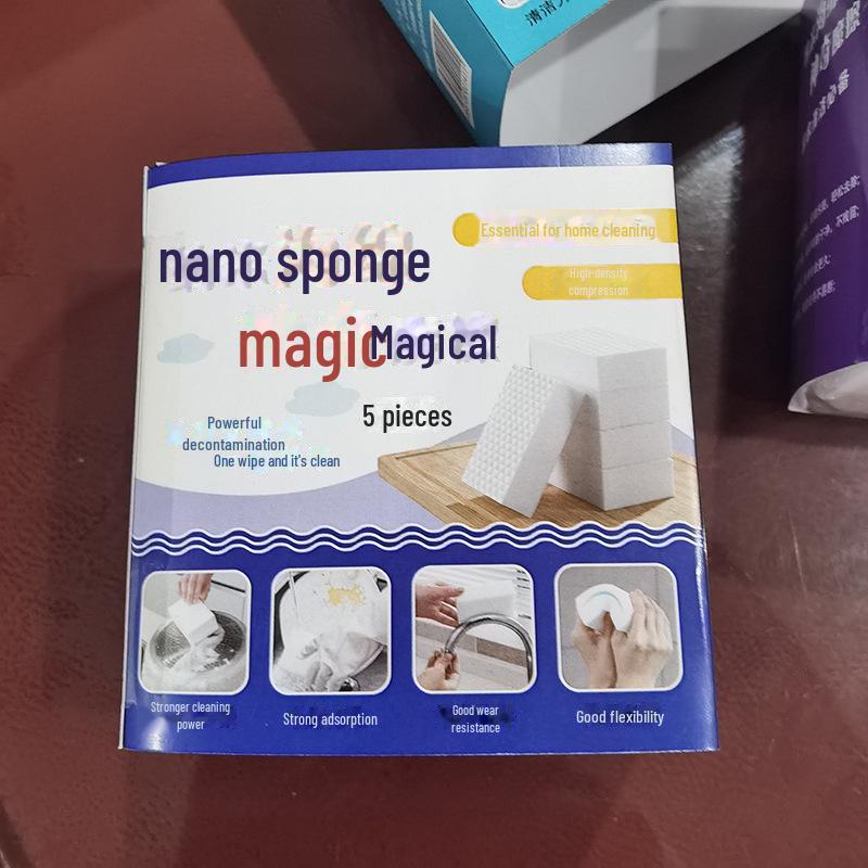 Чистящая губка Nano Sponge Magic с 2-кратным сжатием — эффективная для грязи, бережная для поверхностей. Идеально подходит для автомобилей и кухонь.