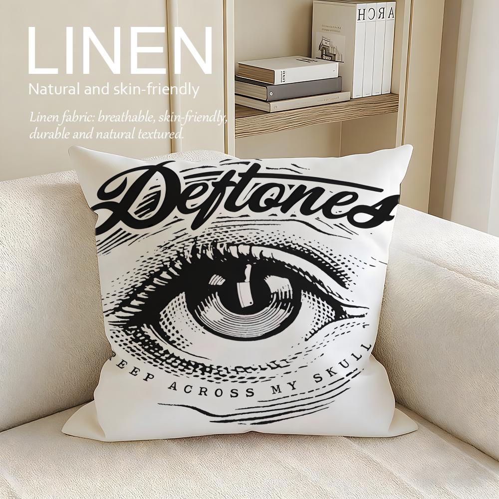 Music Deftones Cushion Cover Pillowcase Set Pcs x x Breathable Washable Sofa Cushion Cover