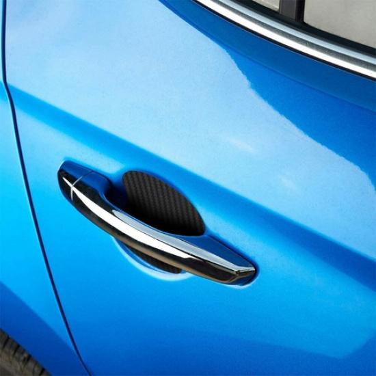 4x Carbon Fiber Car Door Handle Protector Film Anti-Scratch Stickers Accessories