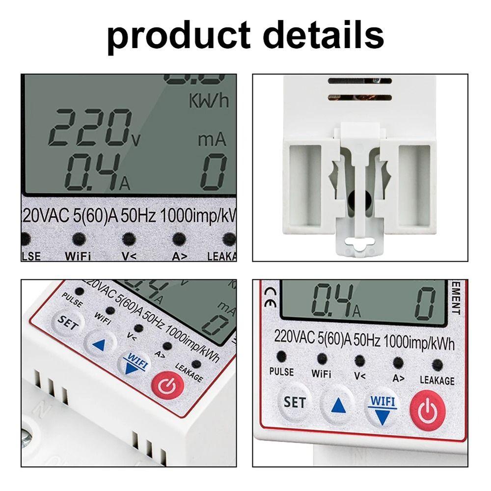 Leakage Protection WiFi Smart Circuit Breaker Remote Control Stable Performance Automatic Recloser Easy Installation