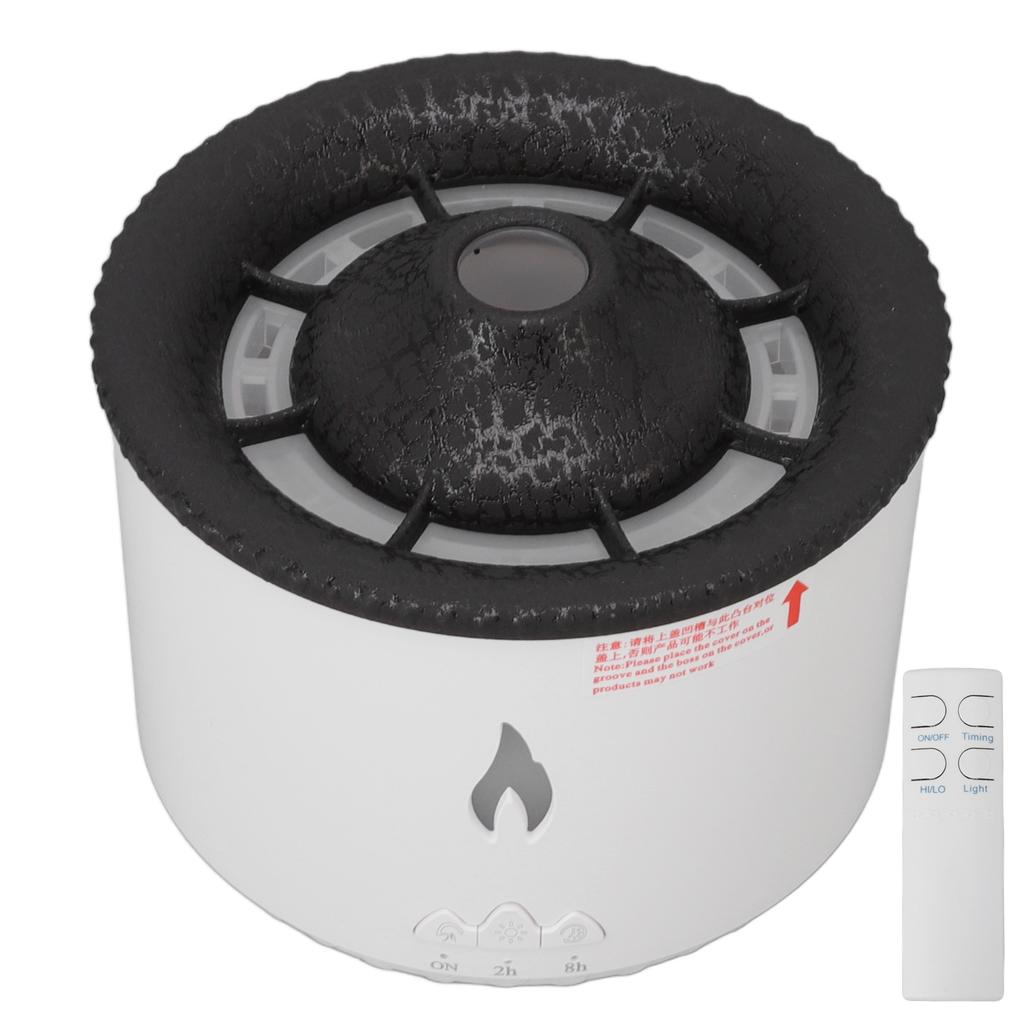 Ароматический диффузор Flame Seajelly, распыляющий увлажнитель, дымовое кольцо с дистанционным управлением, черный, трещиноватый, синий