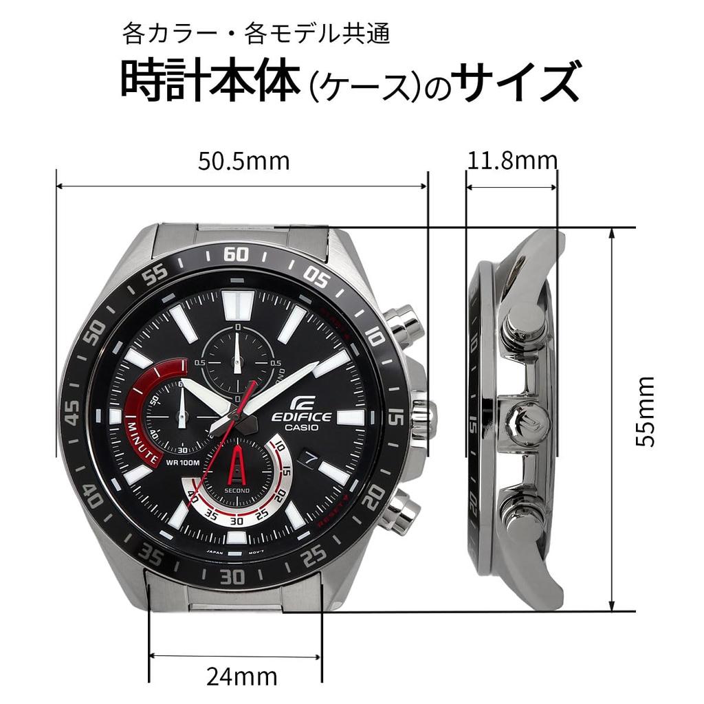 Casio Мужские часы Edifice Chronograph с черным безелем, модель для зарубежного рынка EFV-620D-1A4V