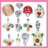 Медные милые подвески в виде животных, подвеска, милый красный гриб, авокадо, подвески-бусины, подходят для браслета-бенгла, ожерелья, женские украшения
