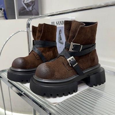 Женские ботильоны на платформе, массивные туфли, зимняя новинка, спортивная обувь, тренд 2025 года, женские кроссовки для ходьбы, ботильоны женские, обувь