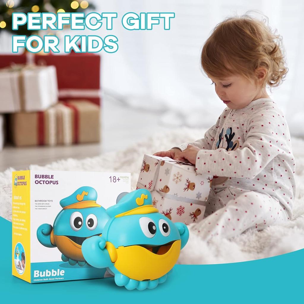 Игрушка для ванной, детская игрушка для ванны, машина для пузырей с музыкой, автоматическая машина для изготовления пузырей в виде осьминога, игрушка для ванны для детей от 18 месяцев и старше