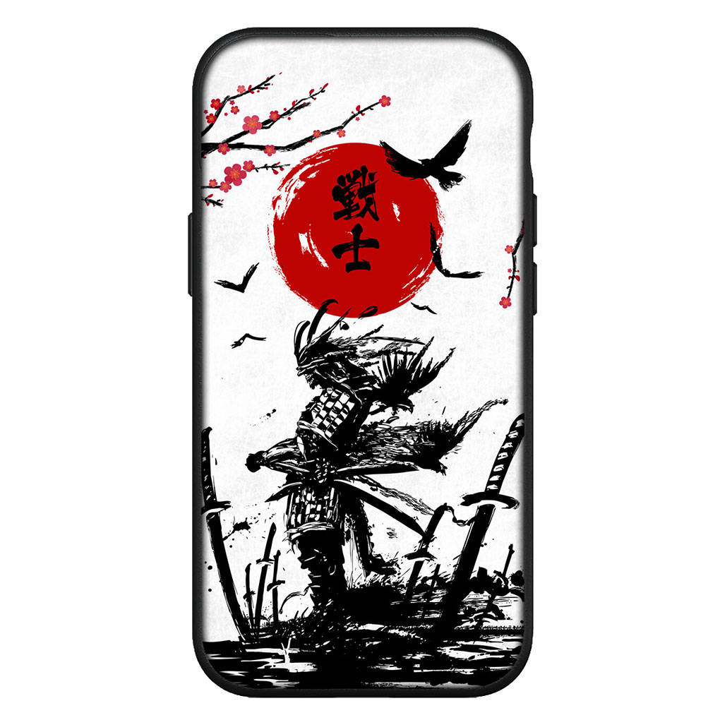 Чехол для iPhone 15 14 Xiaomi Redmi Note 13 12 11 Pro Max X 8 7 9 XR Samsung Galaxy S24 S23 OPPO A15 Huawei Japan Samurai Skeleton Ninja Bushido Case