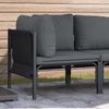 Garden Furniture Set with Cushions Anthracite 80 x 80 x 71 cm Steel