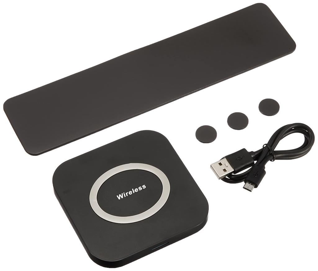 Plex Bluetooth Wireless Flat Panel Speaker Black Waterproof Vibration Speaker Wireless Charging Compatible Magnet Mountable BeSONIC PX-EBTWPS01BK