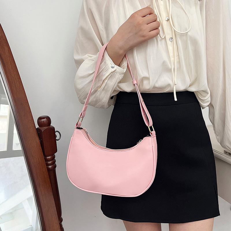 Women PU Leather Shoulder Bag Personalized Fashion Daily Shoulder Handbag Underarm Pouch for Women