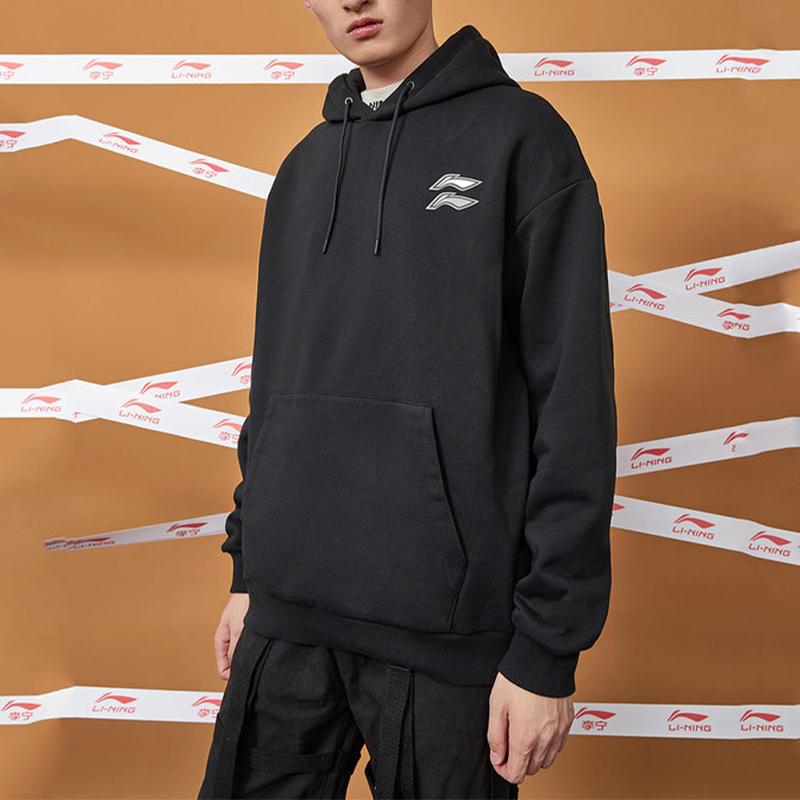 Спортивная модная коллекция Li Ning Толстовка мужская Черная AWDTC13-1