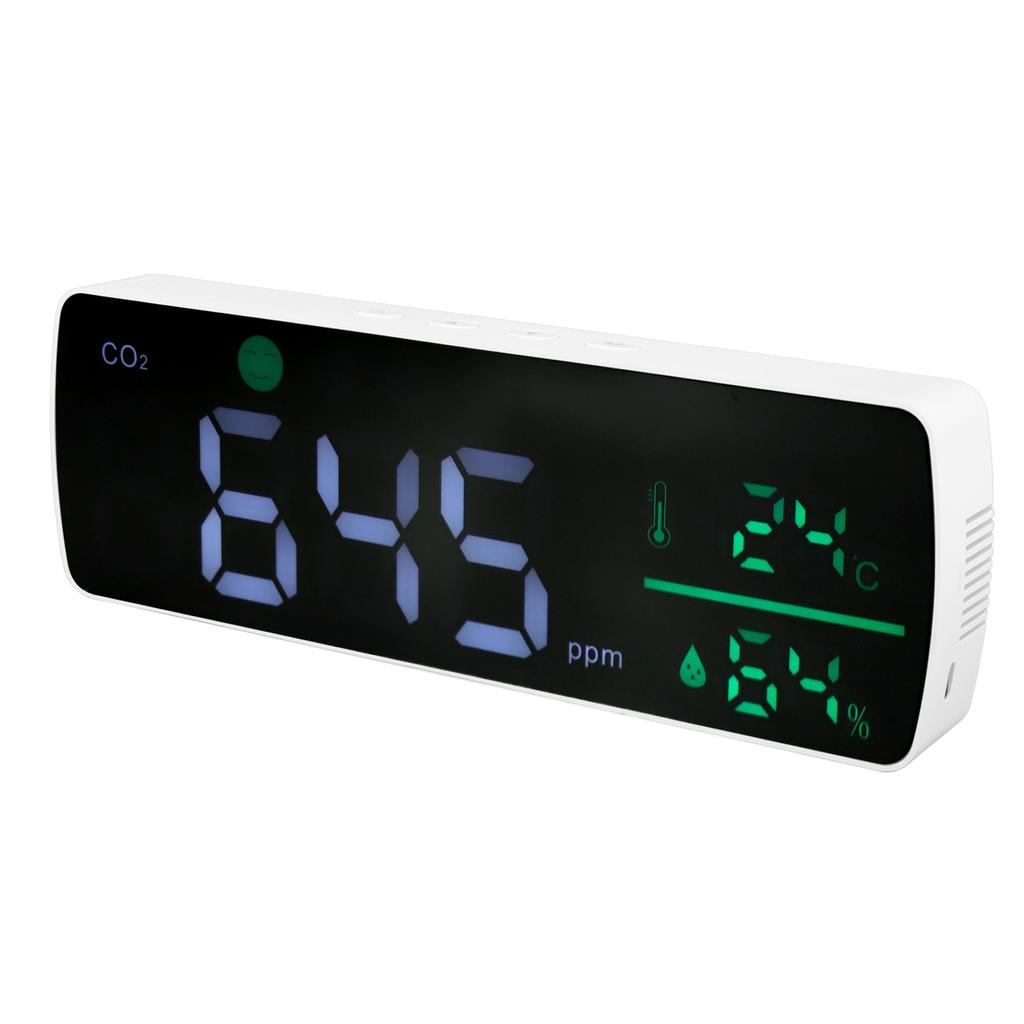 CO2 Monitor High Accuracy Far Infrared Sensor 2000MAH Battery Temperature Humidity Detector with