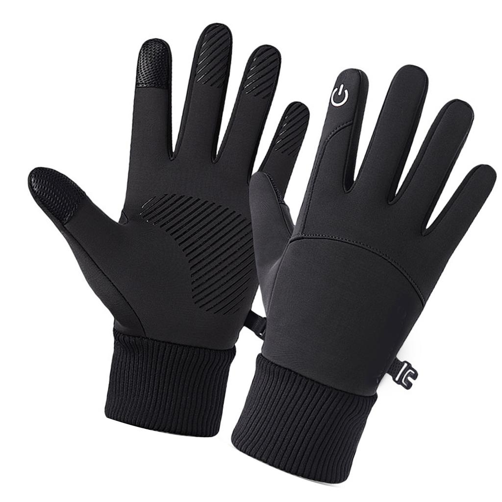 Зимние перчатки Ветрозащитные Сенсорные Нескользящие Черные Теплые Перчатки для Мужчин Женщин Бег Пеший туризм