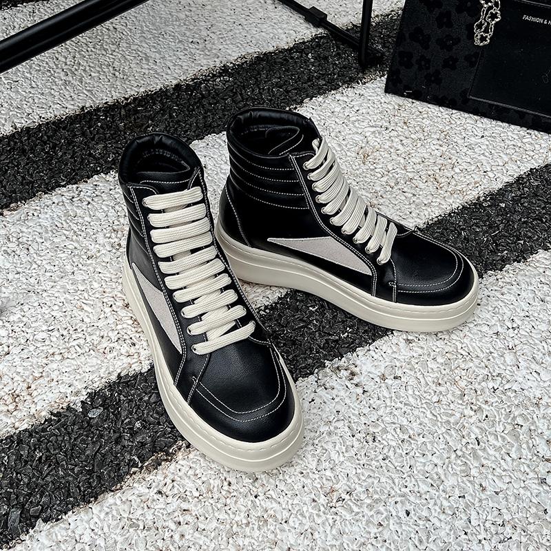 Модные мужские ботинки из натуральной кожи с высоким верхом, мужские мотоботы высокого качества, модная уличная мужская обувь на шнуровке, нескользящие ботильоны