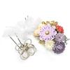 Hair Ornament 3 Piece Set Coming of Age Ceremony Furisode Tsumami Work Yukata Thirteen Pilgrimage Flower Hairpin Hair Accessory Comb Pin Kk-013